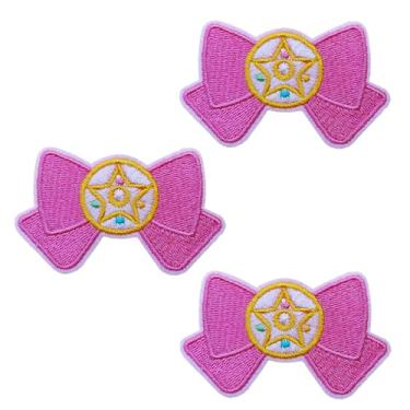 Imagem de KLORIZ 3 peças de caixa de música para meninas, bordado, ferro em remendos, desenho mágico, estojo de maquiagem de tecido, aplique de roupas