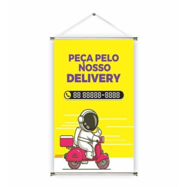 Imagem de Banner pronto Delivery BA 128 medida 45x70 cm arte pronta