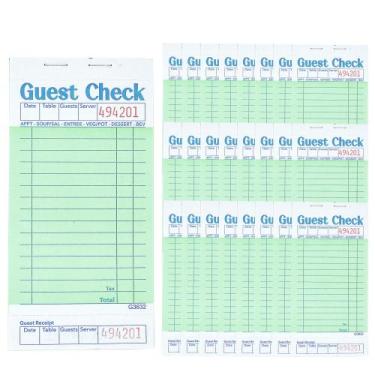 Imagem de Guest Check Pads Officeva, pacote de 24, 1200 pedidos de 6,7 x 3,5 pol