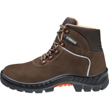 Imagem de Botina Nobuck Café com Cardaço Bico Plástico Marluvas CA 41370