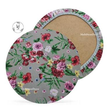 Imagem de 01 Capa de Sousplat Floral Rose Nude - 35 cm - Várias Cores e Estampas