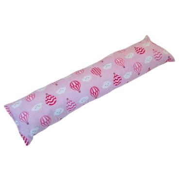 Imagem de Travesseiro Xuxão Infantil para Bebê Estampado- Unissex Menina e Menino – Para Berço, Cama e Viagems para Bebês e Crianças (Balão Rosa, Bebê 80 CM X 18 CM)