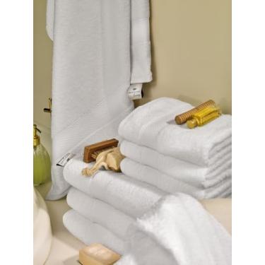 Imagem de Kit Com 2 Toalhas Banho Teka Profiline Hotel e Pousada 670g/m² Gramatura Toque Macio e Super Absorção Branca Gigante 90x150cm (ULTRA LUXO)