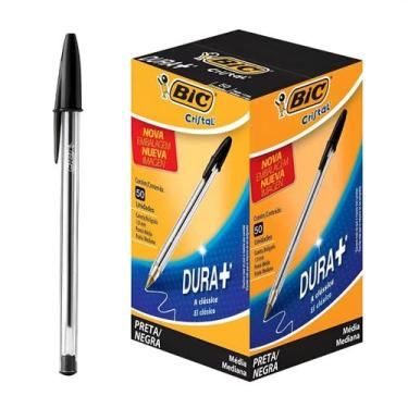 Imagem de Caneta Bic Preta Cristal Para Uso Acadêmico e Corporativo 50 Unidades