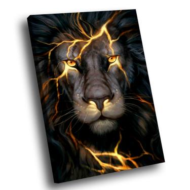 Imagem de Quadro Decorativo Leão Iluminado