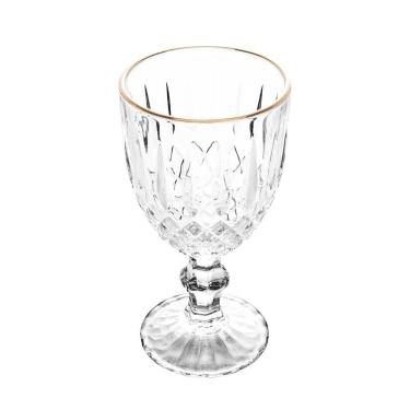 Imagem de Taça Para Água Com Fio De Ouro Greek 320Ml Vidro