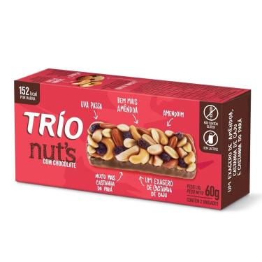 Imagem de Barra Nuts com Chocolate Trío 60g