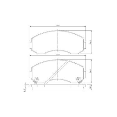 Imagem de Pastilha Freio Convencional Dianteira Sem Alarme Sistema Girling P329 