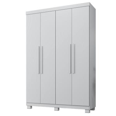 Imagem de Guarda Roupa Itália 4 Portas 3 Gavetas 5 Prateleiras Branco