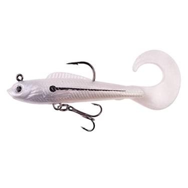 Imagem de ZZTWER 1 iscas de pesca para nadar, cauda, iscas macias de 85 mm, 8,5 g, isca de silicone artificial para robalo, colher de carpa, equipamento de pesca