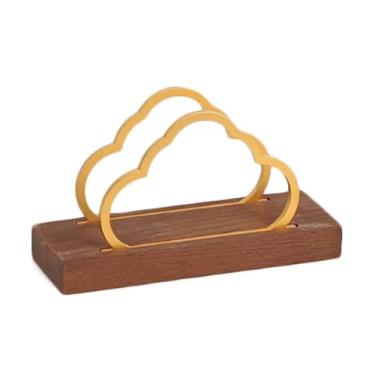 Imagem de Suporte de guardanapo quadrado premium vertical para toalha de papel com dispensador de mesa de aço inoxidável de madeira de faia de nogueira maciça (nogueira, 16 * 5,6 * 9,3 cm)
