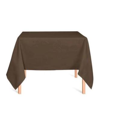 Imagem de Toalha de Mesa Quadrada Oxford 1,00 x 1,00 Admirare, Marrom