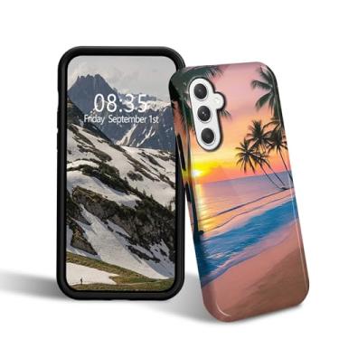 Imagem de BFDHGQZC Capa para celular Samsung Galaxy S24 FE de 6,7 polegadas, capa rígida de policarbonato híbrido de morango rosa com capa protetora de silicone à prova de choque para Samsung S24 FE