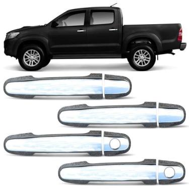 Imagem de Aplique Capa Maçaneta Hilux Corolla Fielder 4 Portas Cromada