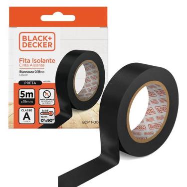 Imagem de Fita Isolante Autofusao Preta 5 Metros 19mm 0.76mm 69kV - Black+Decker
