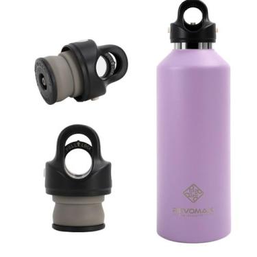 Imagem de Garrafa Térmica de Água Parede Dupla Revomax 950ml Original Aço Inox T