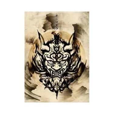 Imagem de Pôsteres De Arte De Parede De Samurai Japonês Moderno, Preto E Branco,