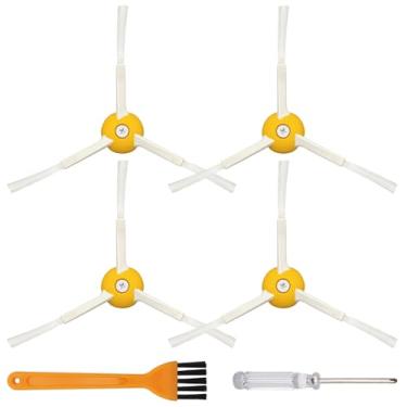 Imagem de XYQMLY Pacote com 4 escovas laterais de substituição compatíveis com as séries IRobot Roomba 500 600 700 800 900, exceto 645, 655, 675, 670, 671, 690, com ferramenta de parafuso e escova