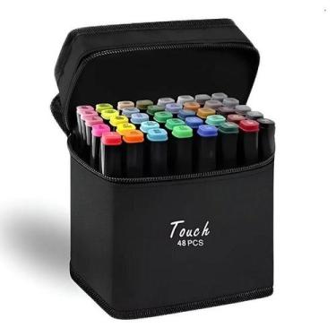 Imagem de Caneta Hidrográfica Touch Jet com Ponta Dupla 48 Cores - Touch - Tendt