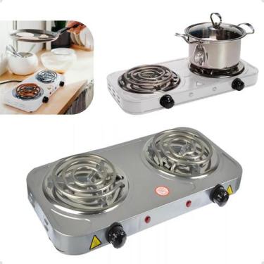 Imagem de Mini Fogão Elétrico Portátil 2500w Fogareiro 2 Bocas Compacto Linha Pr