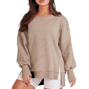 Imagem de Moletom Eytino Plus Size feminino de tamanho grande, manga comprida, c