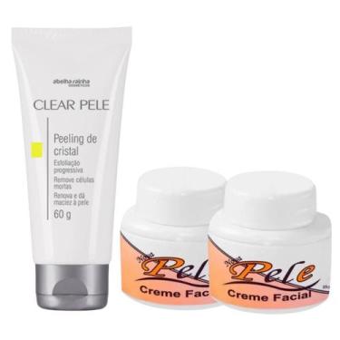 Imagem de Kit Skincare Peeling de Cristal Clear Pele 2 Creme Clareador Facial No