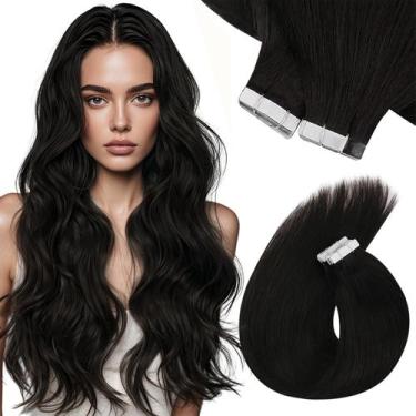 Imagem de Fita adesiva em extensões de cabelo humano Sunny Hair Natural Black 50
