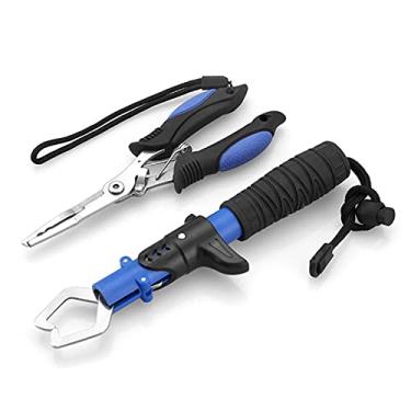 Imagem de Domary Pescaria Pinça de pesca de aço inoxidável Alicate de pesca Cortadores de trança Peixe Lip Grip Handle Ferramentas de pesca