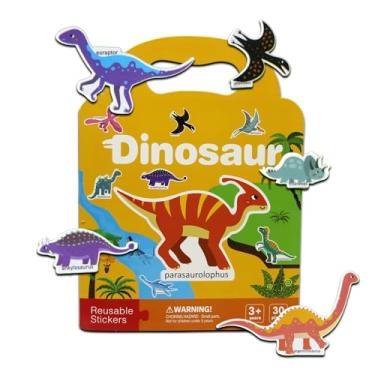 Imagem de RAPOBRIX Livro de adesivos reutilizável para crianças pequenas – Tema de veículos e transporte | Livro de atividades pré-escolares à prova d'água, não tóxico, brinquedo de viagem educativo portátil