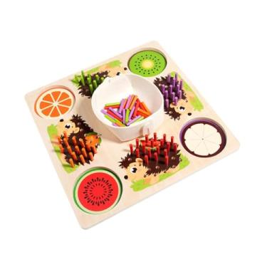 Imagem de YIJU Brinquedos de classificação de cores, palitos coloridos, desenvolvimento sensorial interativo, brinquedos educativos de matemática para bebês de 3, 4