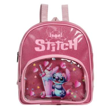 Imagem de Mochila Infantil Stitch Pequena Passeio Escola Cor Rosa - Plike
