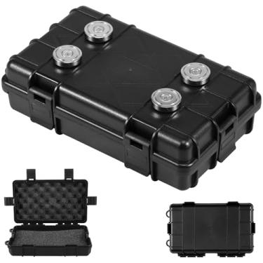 Imagem de SAFEUnder Porta-chaves magnéticas para carro, 4 ímãs de neodímio, caixa de chave oculta para carro, capa magnética à prova d'água, sob o veículo, seguro, para carro, para guardar bateria de telefone e