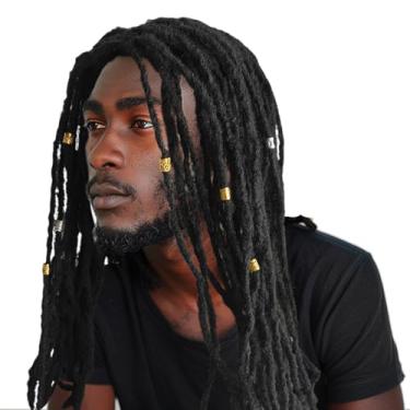 Imagem de IMOSA Peruca sintética pré-fabricada cosplay reggae dreadlocks perucas afro-americanas (perucas pretas dreadlocks)