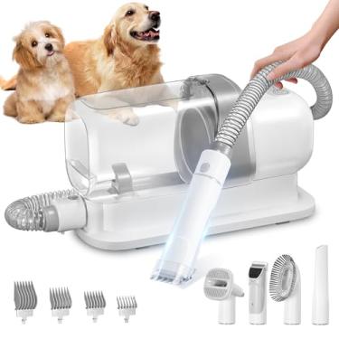 Imagem de LMVVC Kit De Tosa Para Cães, Baixo Ruído, Tosquiadeiras Para Animais De Estimação, Sucção A Vácuo De 2,3 L, 99% De Pelos De Animais De Estimação Com 5 Ferramentas Para Cães E Gatos Para Tosa De Qued