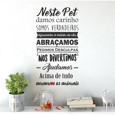 Imagem de Adesivo De Parede Decorativo Frase Neste Pet - DEKAL IMPRESSAO E COMUN