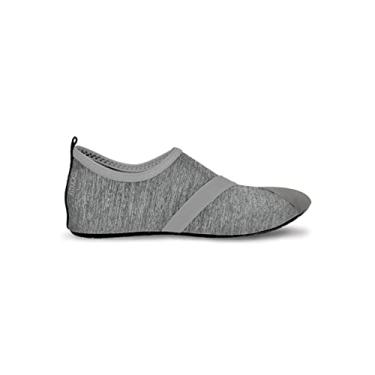 Imagem de FitKicks Original Feminino Dobrável Estilo de Vida Ativo Minimalista Calçado Descalço Yoga Esportivo Sapatos Aquáticos, Cinza mesclado/cinza, Large