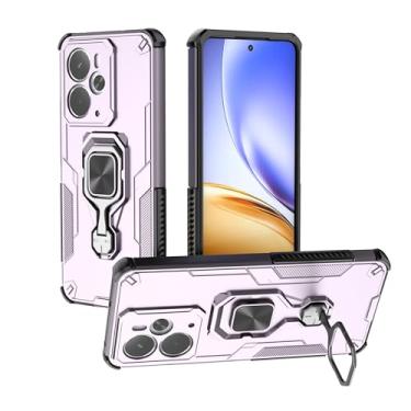 Imagem de SORAKA Capa para realme 14 5G com suporte metálico giratório de 360 graus peça de ferro magnética para suporte magnético para telefone de carro