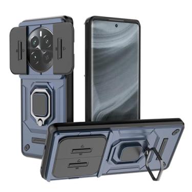 Imagem de SORAKA Capa para realme 12 Pro 5G com suporte para anel e tampa deslizante para câmera Capa realme 12 Pro Plus 5G com placa de metal para suporte magnético para carro Capa de camada dupla em PC e TPU