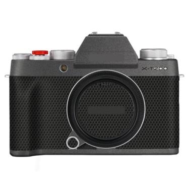 Imagem de XT200 Película de vinil anti-riscos para câmera FujiFilm X-T200 Adesivo de acessórios de fotografia de filme de desenho animado (cinza escuro)