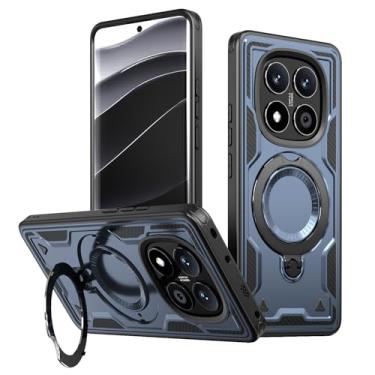 Imagem de SORAKA Capa para Xiaomi Redmi Note 14 Pro 5G com suporte,compatível com MagSafe,Capa Redmi Note 14 Pro 5G com chapa de ferro Capa resistente que absorve choques Proteção contra quedas de nível militar