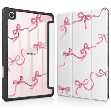 Imagem de May Chen Capa para Samsung Galaxy Tab S6 Lite de 10,4 polegadas 2024/2022/2020 - Suporte de lápis embutido com capa à prova de choque, capa traseira transparente transparente, despertar/hibernar