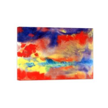 Imagem de Paisagem Abstrata Pôster Famosas Pinturas-Reprodução em Tela-Imagem Decoração Sala de Estar(Evening) 50x70cm-19x27in Tela Embrulhada