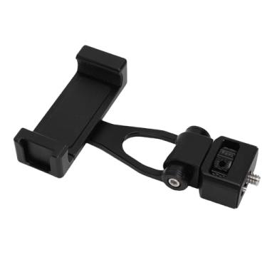 Imagem de Luqeeg Suporte Tripé de Telefone com Cold Shoe, Adaptador Universal Smartphone Rosca de 1/4" em Alumínio Rotação Horizontal 360° Ajuste Inclinação 90° para Telefones 2.56-3.54in