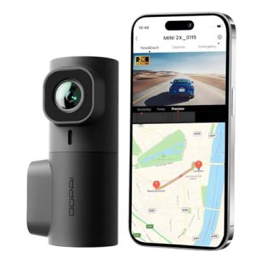 Imagem de DDPAI Mini 2X Câmera Veicular 1440P 2K QHD Frontal, Dashcam com Visão Noturna Superior, Controle por APP ADAS, Lente Rotativa 360°, Sensor G, Supercapacitor e Monitoramento 24h (Sem Cartão SD)