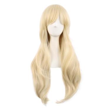 Imagem de Peruca MapOfBeauty Long Curly Hair sintética de 70 cm com franja later