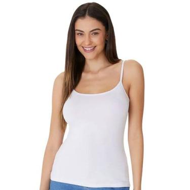 Imagem de Camiseta Alcinha Malwee 1000004489 - Viscose, Branco, G