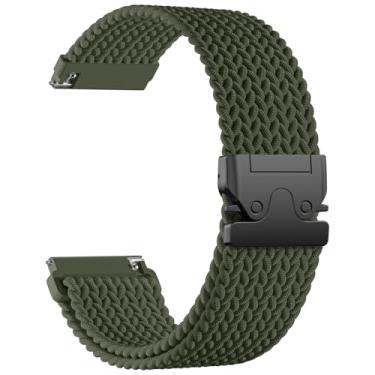 Imagem de DaQin Pulseira trançada de 18 mm, 20 mm, 22 mm, compatível com Garmin Vivoactive 5/Vivoactive 6/4/3, pulseira esportiva de nylon com fivela de paraquedas para Garmin Venu 3 2/3S 2S/Forerunner 165/55