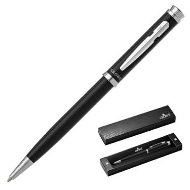 Imagem de Caneta Crown Esferográfica Amsterdan Diversas Cores (PRETO/PRATA)