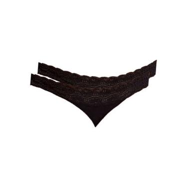 Imagem de Kit com 2 Calcinhas Biquíni Hope L 35320, Preto, G
