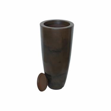 Imagem de Vaso Decorativo Cone Grande Brilhante de Luxo, Estilo Moderno G (marrom)